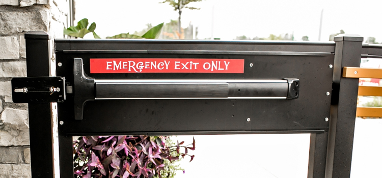 emergency push bar installation in Bell